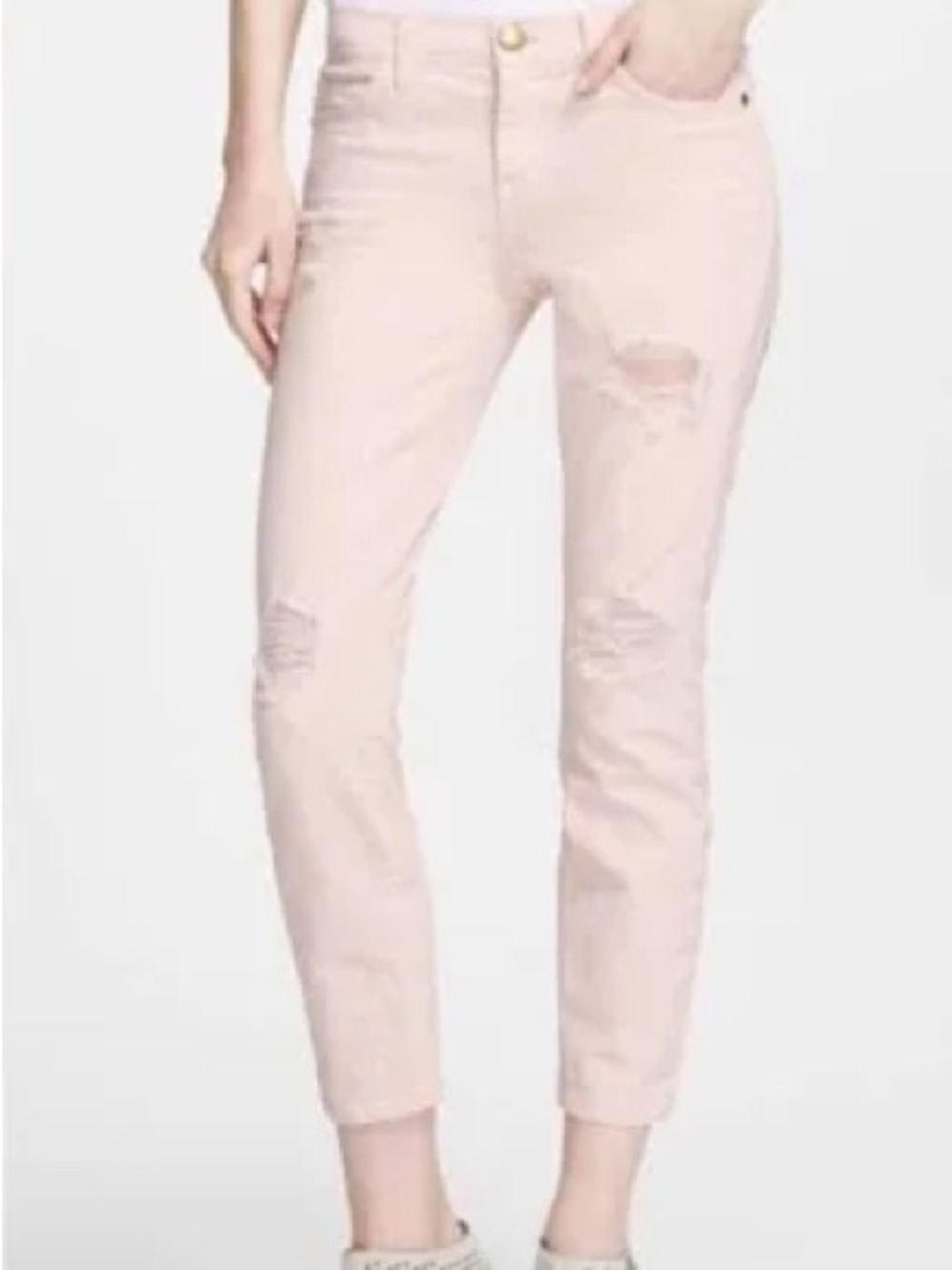 Current/Elliott distressed light pink skinny denim jeans women’s size 26/0 - Picture 9 of 9